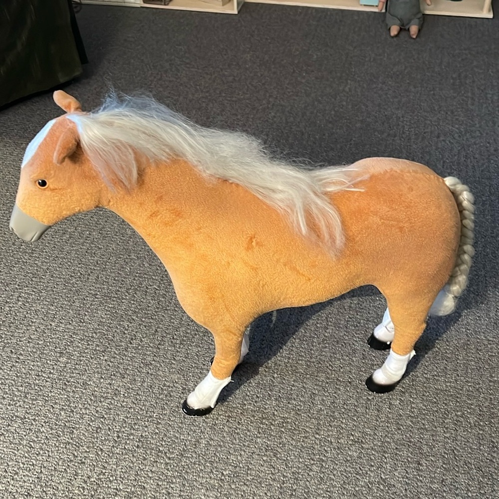 Velvet tan Brown Horse for 18” Dolls paradise